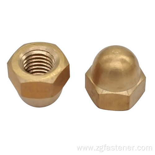 GB923 brass Acorn hexagon nuts